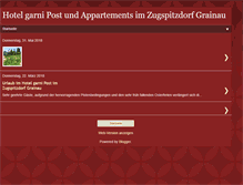 Tablet Screenshot of hotel-post-grainau.de